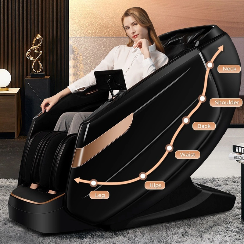 Latest 5D Zero Gravity SL Rail Air Pressure Massage Chair with Head Massage