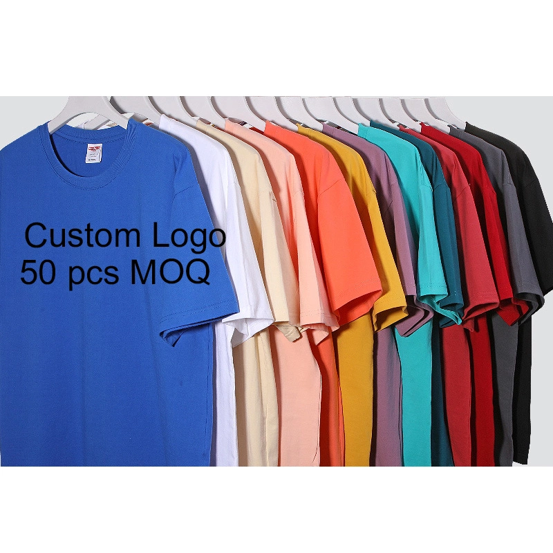 Plaine de promotion classique pas de frontières T-shirts 100% coton couleur unie