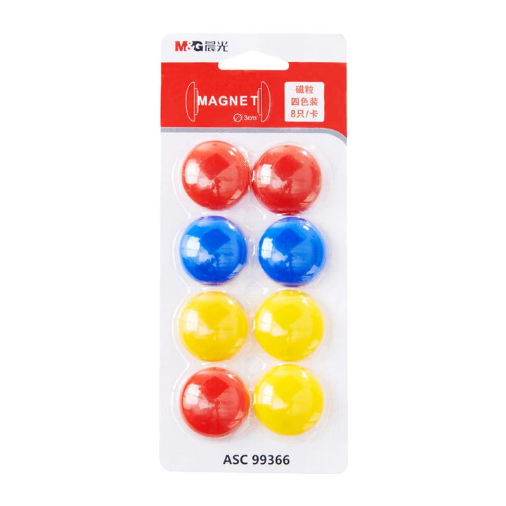 M&G Factory Supply Round Office Plastic Whiteboard Magnetic Button Magnets