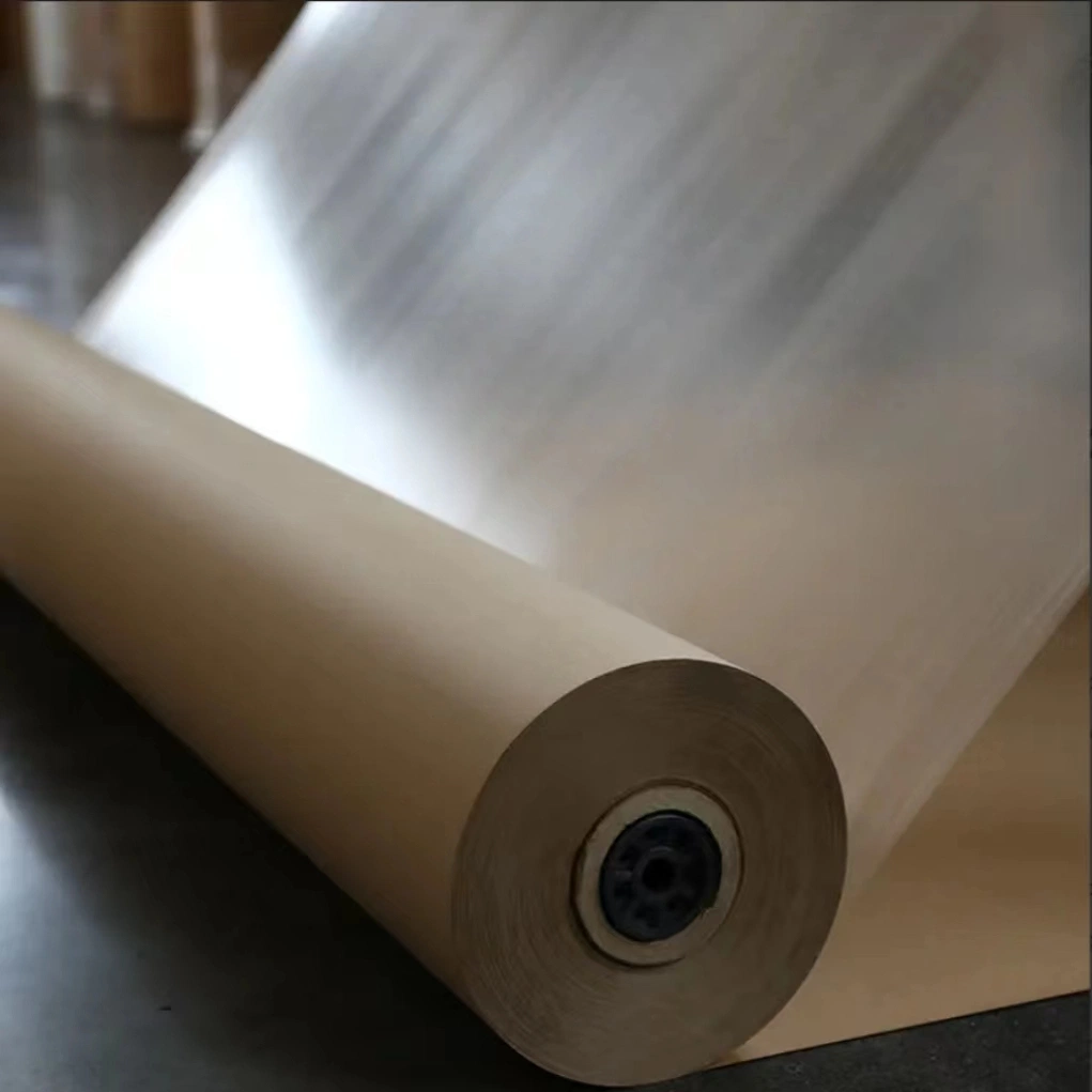 70g Mg Unbleached Peelable PE Coated Foam Kraft Paper for PU Foaming Liner