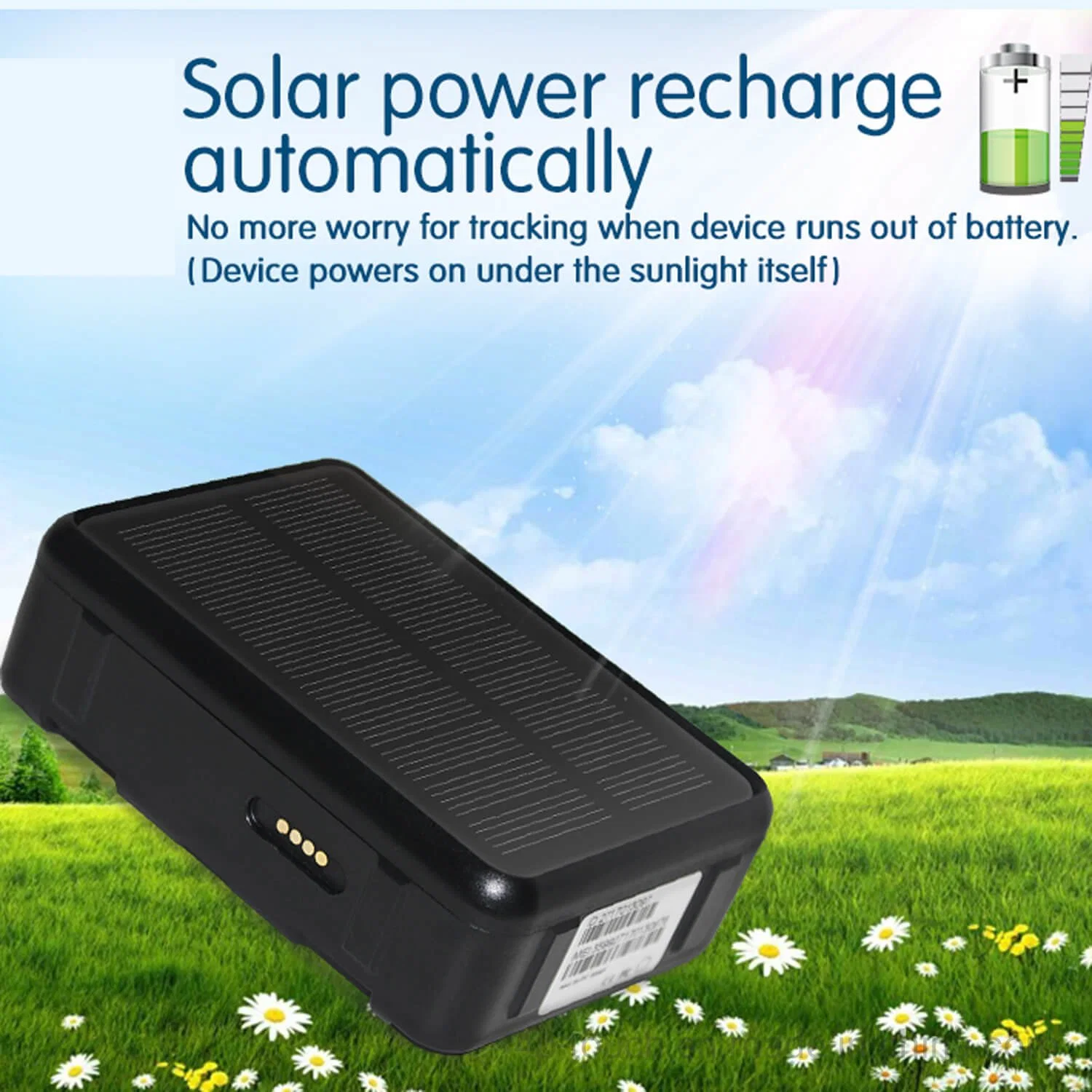 New Launched 2G IP67 Waterproof Sheep Cow Cattle Horse Mini Tracker GPS with Solar Power with Large Battery Capacity V34