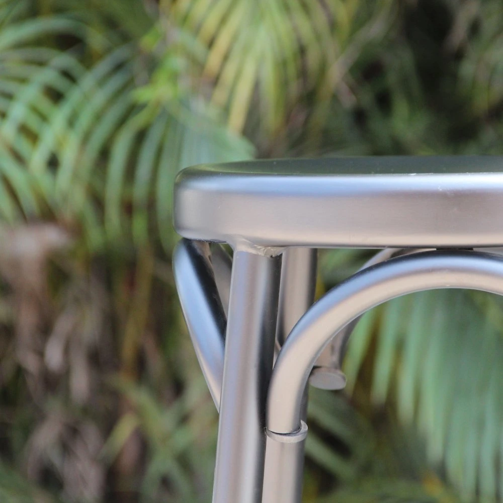 Muebles de jardín de aluminio termolacado ronda de juego de mesa de la barra de silla de comedor al aire libre