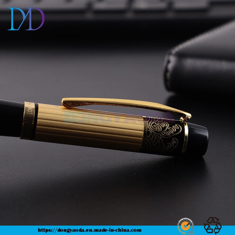 Black Gel Pen Business Gift Metal Signature Pen Custom