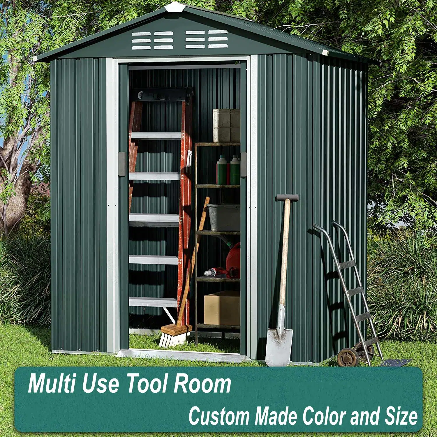 Alloy Steel Utility and Tool Storage for Garden