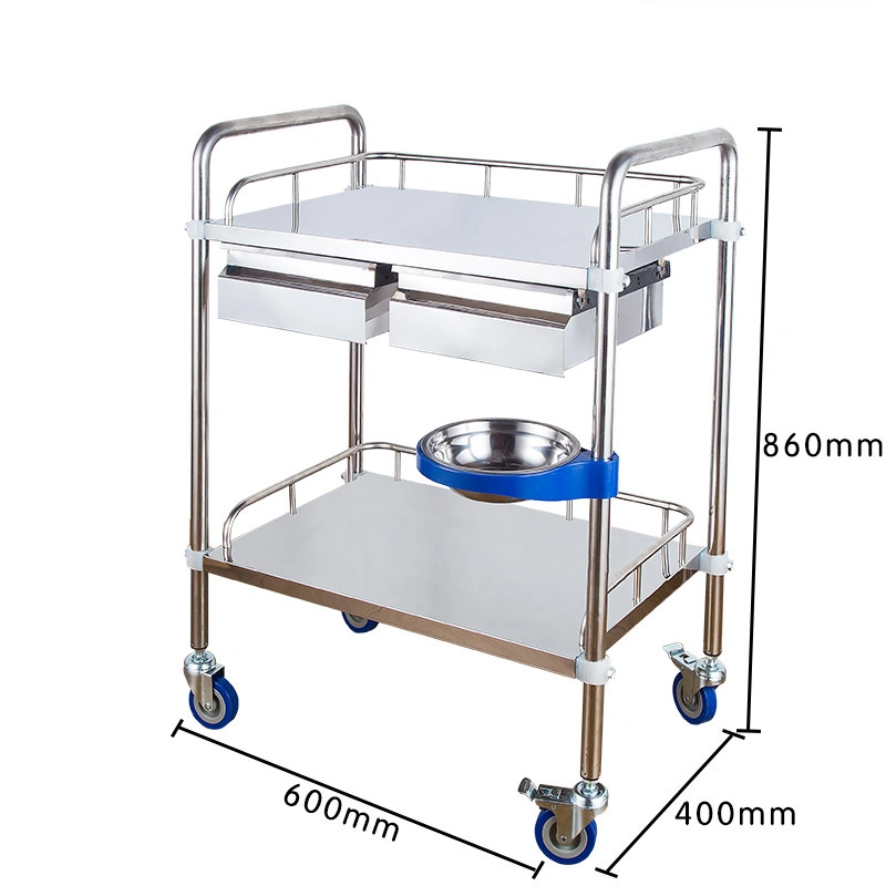 Hospital Equipment Mst-E18 Medical Stainless Steel Trolley