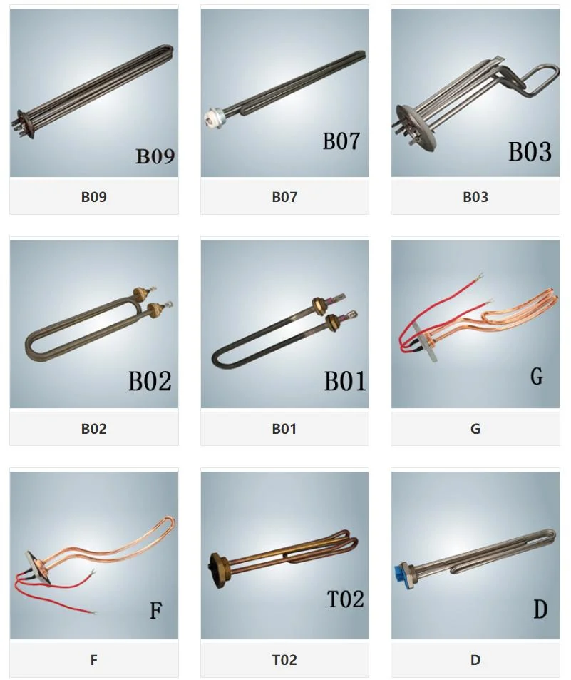 عنصر تسخين نحاسي مائي كهربي بقوة 300-5000واط مع ترموستات للمياه قطع غيار بطارية التدفئة القابلة لإعادة التسخين