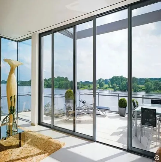 Residential Lower Tracks Interior French Aluminum Sliding Doors