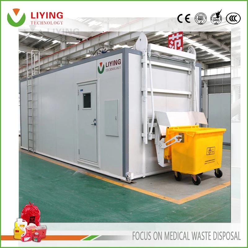 Hospital Clinical Healthcare Medical Waste Microwave Disinfection Treatment Disposal Management Equipment with Shredding Sterilization System Machine