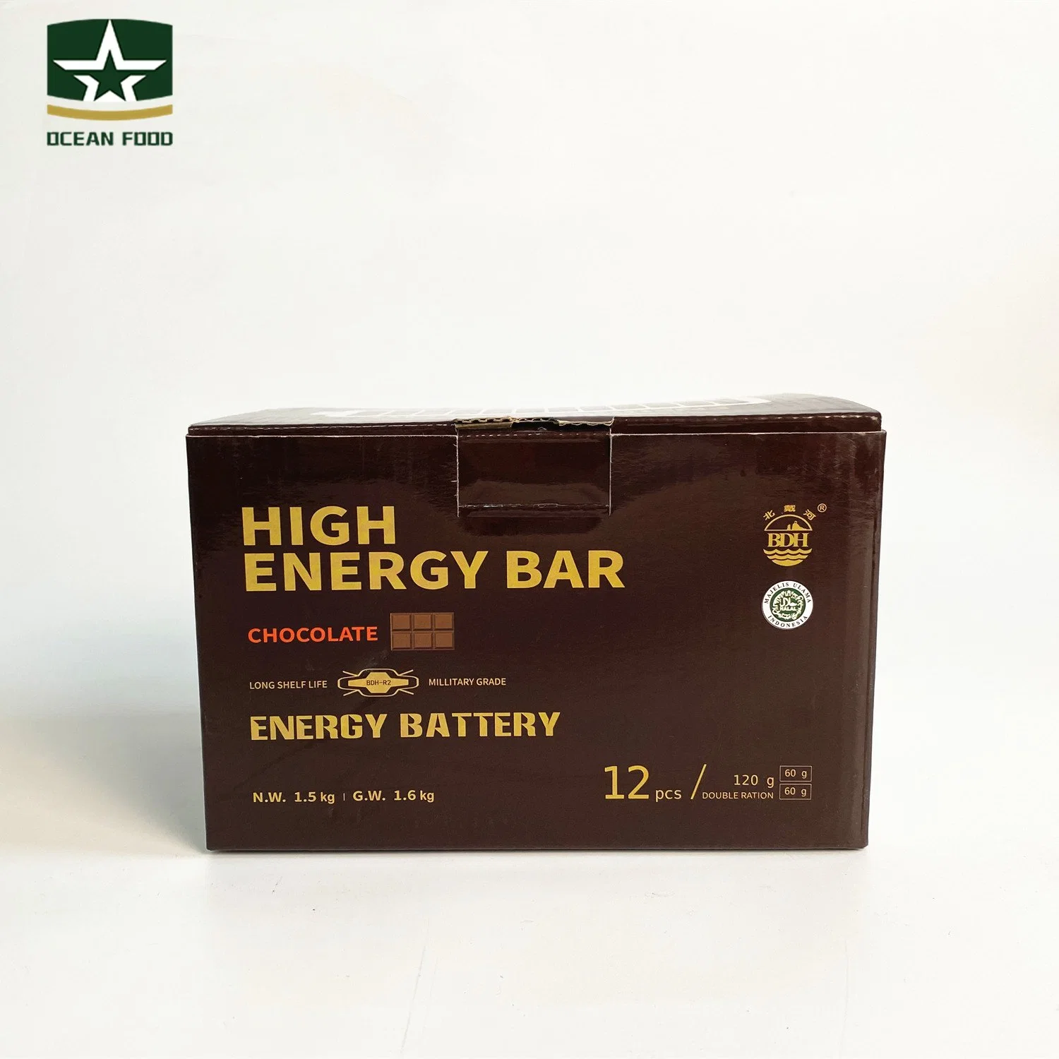 Chocolate Outside Long Storage Mre High Energy Food Bar