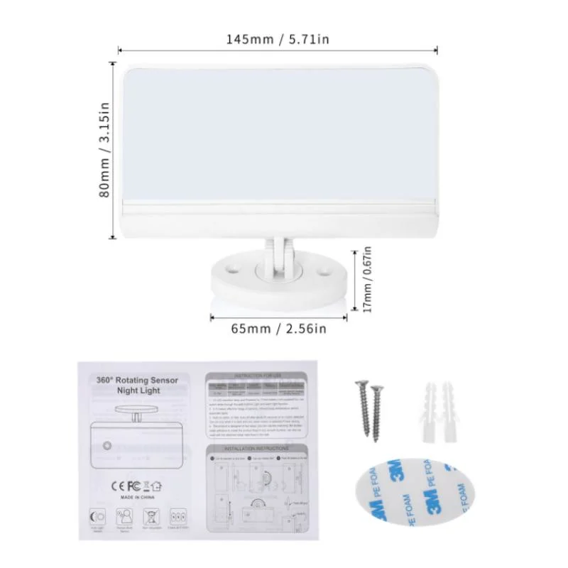 High quality/High cost performance  Battery Powered LED Mood Lights 3AAA 2W Under Cabinet Kitchen Wardrobe Lamp Motion Sensor Cabinet Night Light