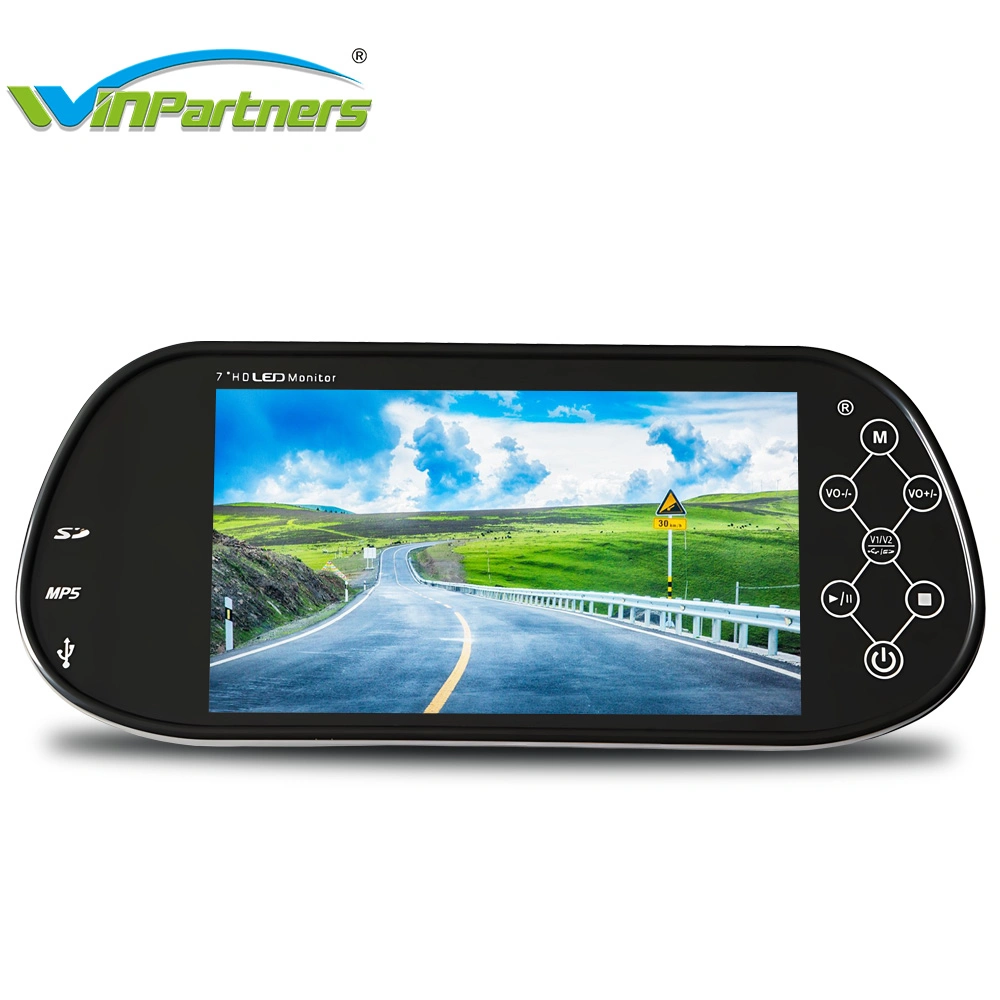 7pulgada del Monitor de pantalla de vídeo de estacionamiento con espejo Link y función de Bluetooth