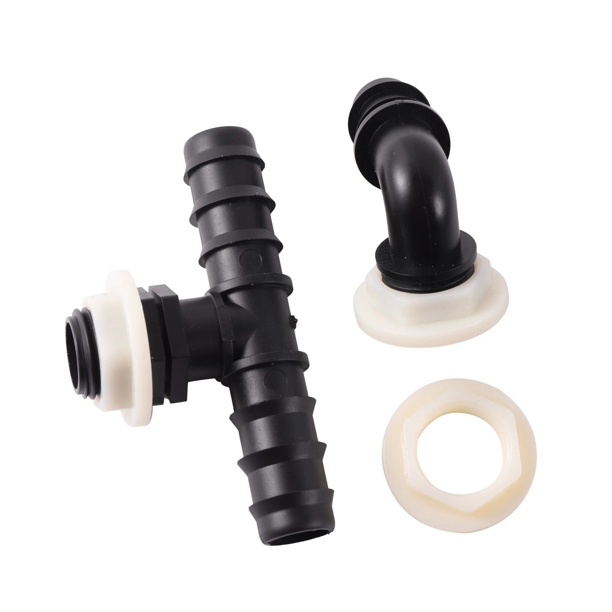 Plastic Water Tank Fitting Garden Irrigation Connector 1/2" Female Thread Locked Screw Nut Bathroom Aquarium Faucet Joint