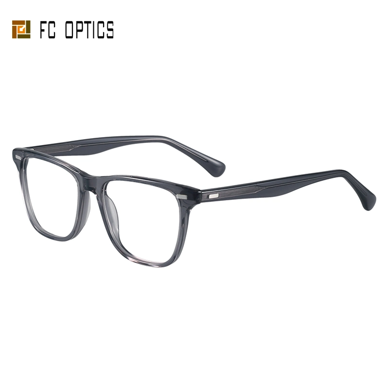 New Design Myopia Spectacle Acetate Rectangle Unisex Rts Prescription Eyeglass Frame