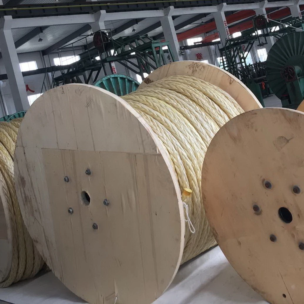 Winch Ropepolyester Cover 8 12 Strand Synthetic UHMWPE/Hmpe Marine Towing Rope for Mooring Offshore