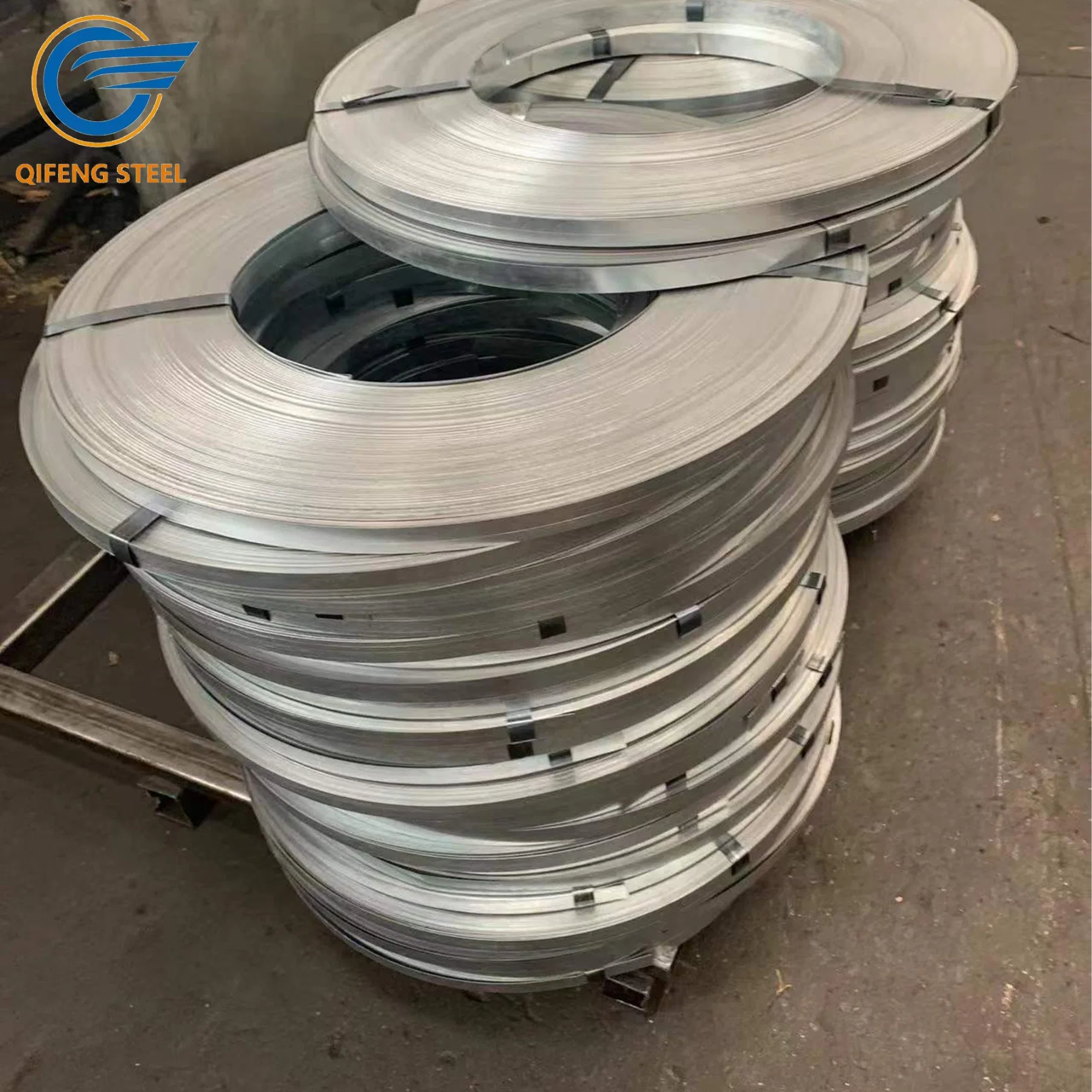 Galvanized Iron Packing Belt Tensile 16/19/25/32 mm Galvanized Steel Belt Hot DIP Steel Strapping