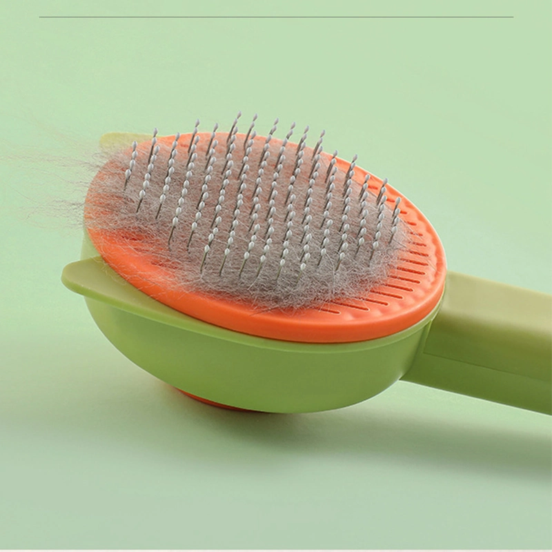 Yiwu Factory Cute Self Cleaning Pet Massage Brush Tool Dog Cat Grooming Brush