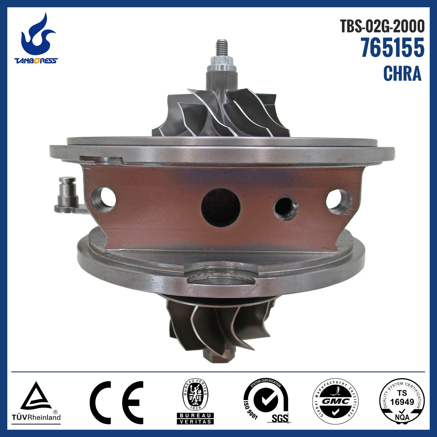 turbocharger cartridge for electric turbo Mercedes-Benz OM642 GTA2052GVK 765155-0001 A6420908780