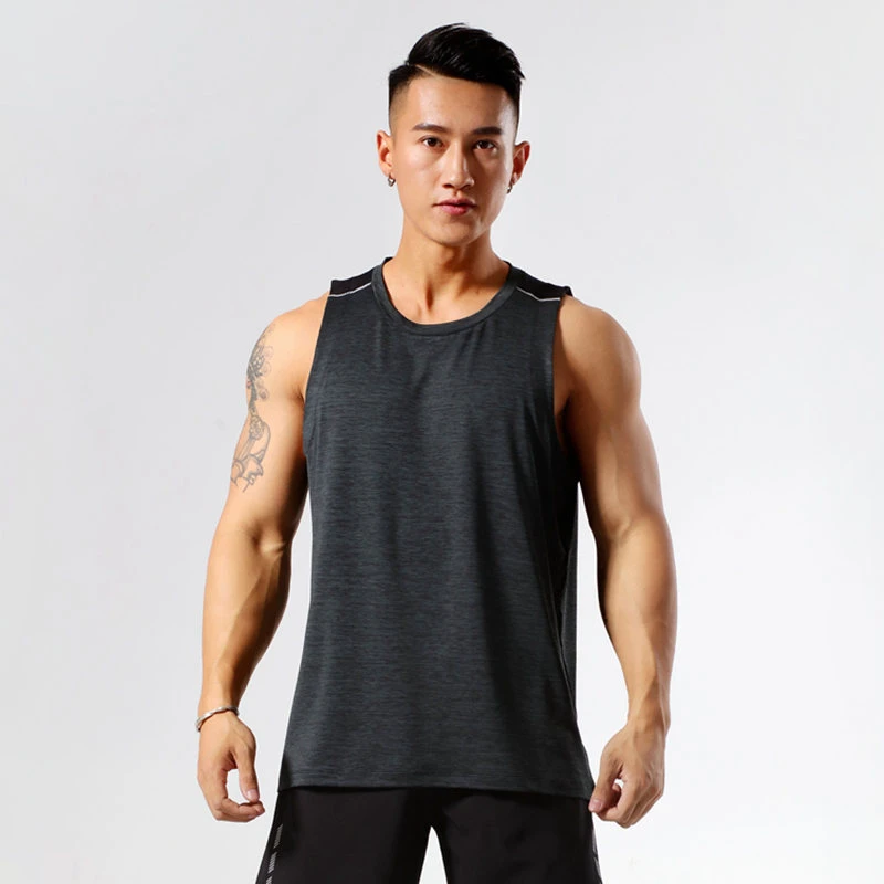 Custom Summer Running Workout Fitness Wear Casual Round Neck Men Tank Top