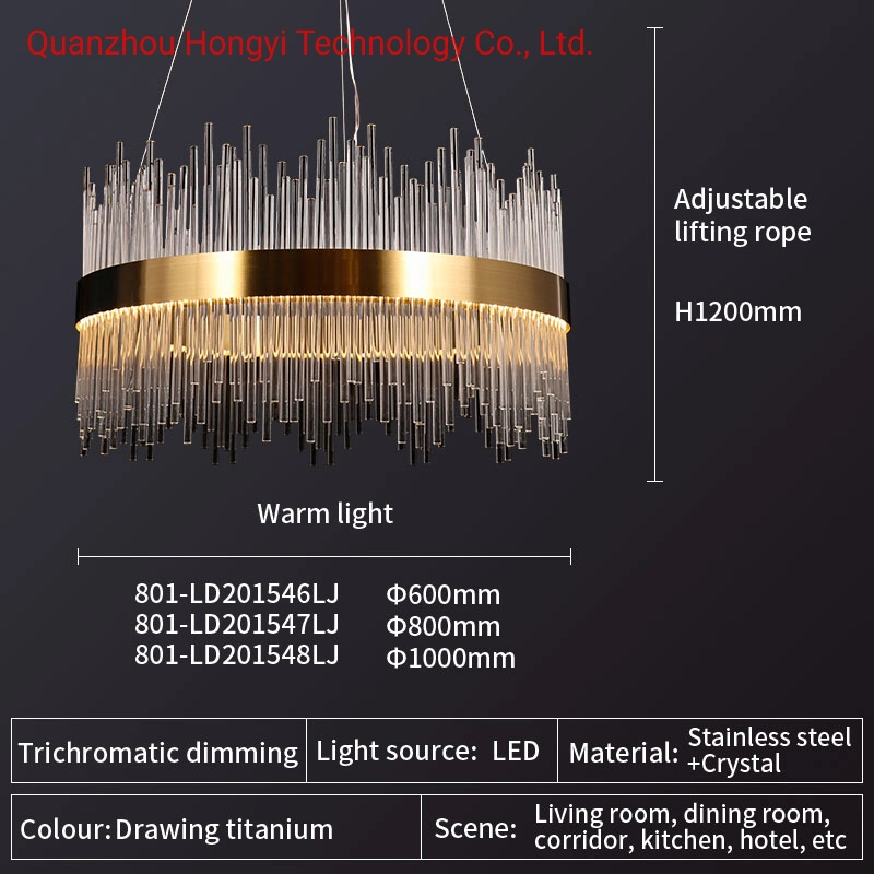 Modern Sala Ouro luz LED Luxo lustre de cristal moderno