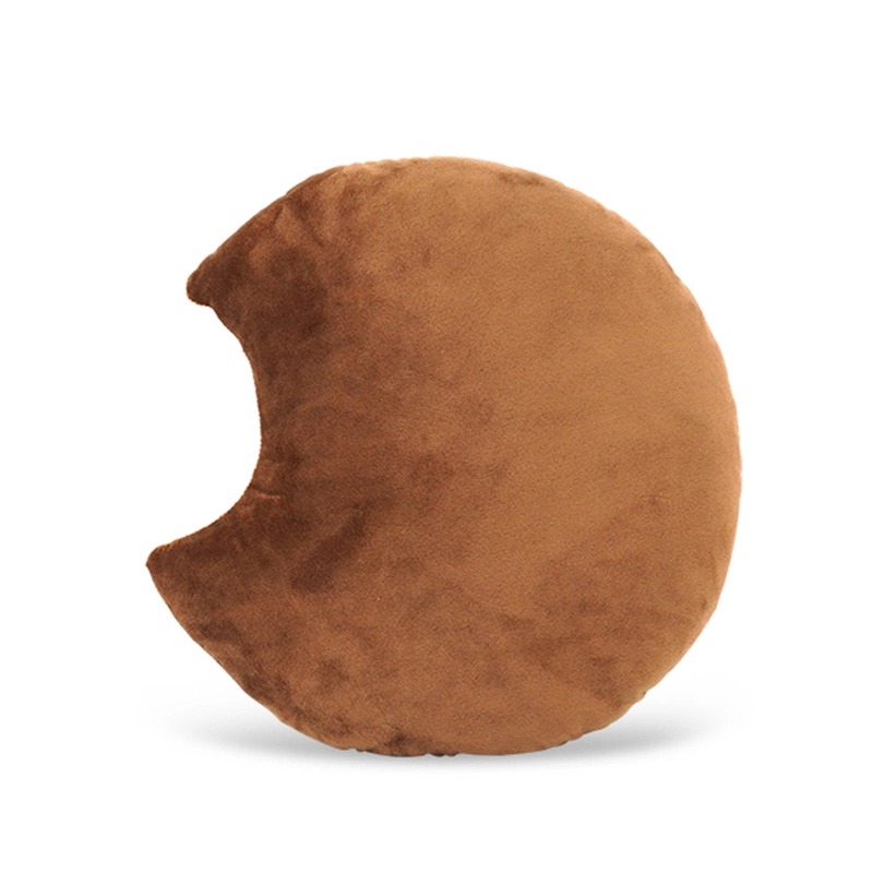 OEM ODM 35cm Choco Cookie geformt weich gefüllte Kissen angepasst Plüschkissen