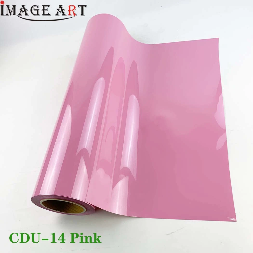 Hot Sell Korea Quality Flex PU Heat Transfer Vinyl Wholesale/Supplier for T-Shirt Cdu-14 Pink