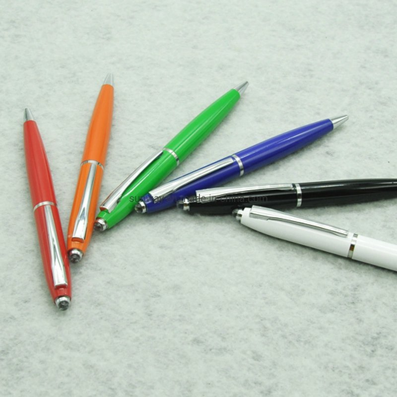 High-Quality Office Elegant Metal Ballpoint Pen with LED Light