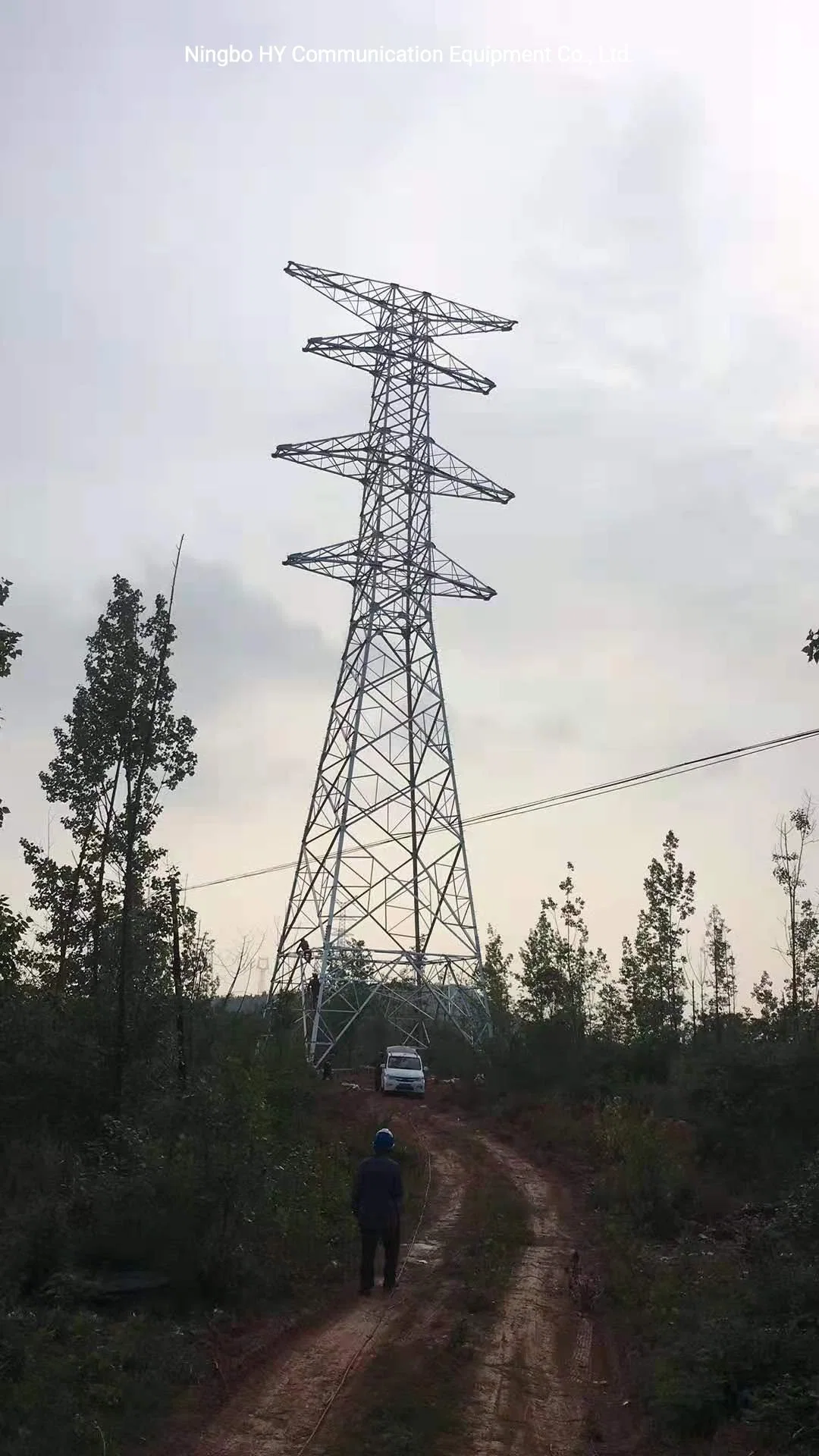 High Voltage Galvanized Conical Electric Power Distribution Transmission Line Towers