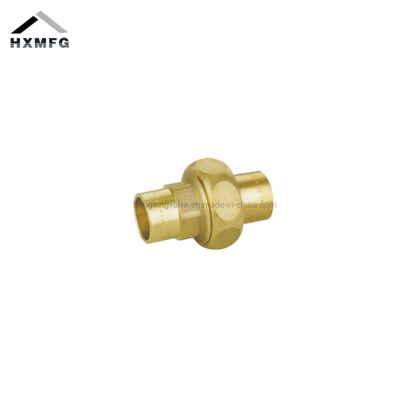 Female Brass Compression Fitting Soldering Tee for Copper Tube