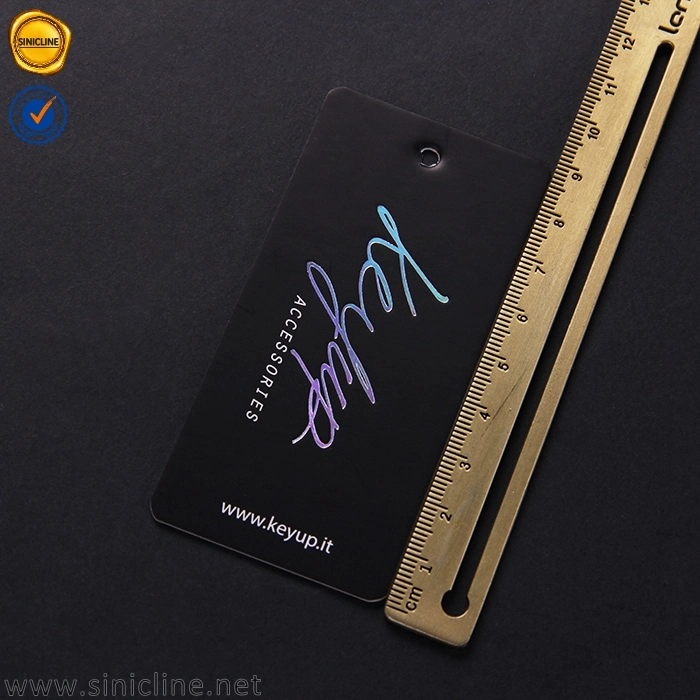 Sinicline Custom Color Foil Paper Hang Tags for Clothing