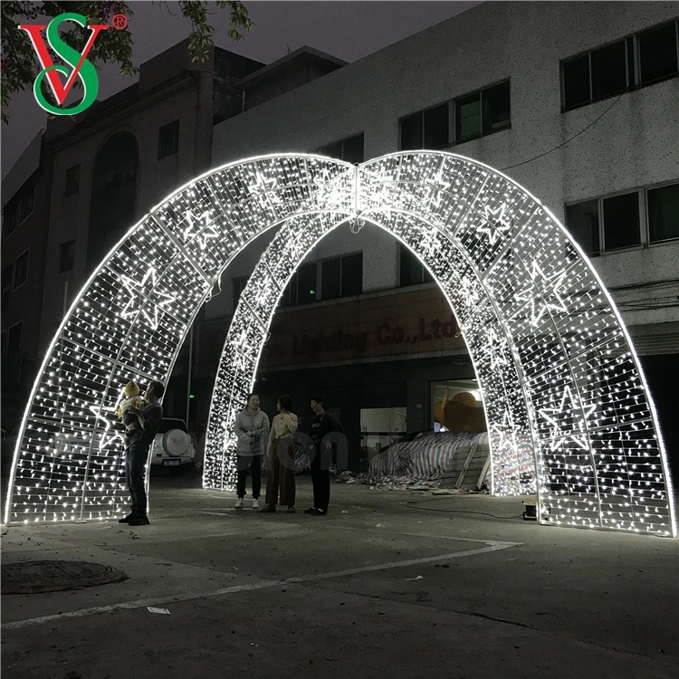 3D decoración de Navidad nueva y personalizada para exteriores luces de arco de tema grande