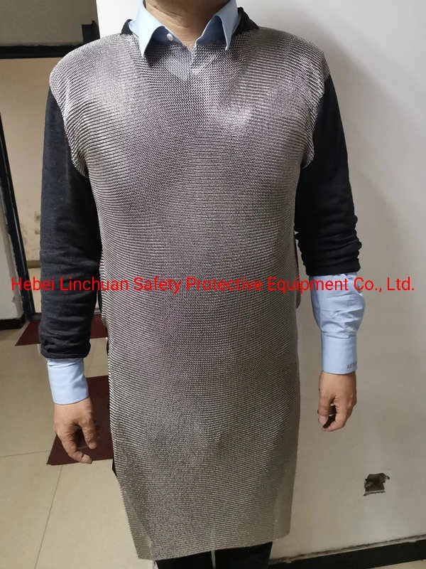 Stainless Steel Metal Mesh Double Sleeve T-Shirt Garment Is Made of Fluid Fabric of Individually Welding Rings for Comfortable Fit