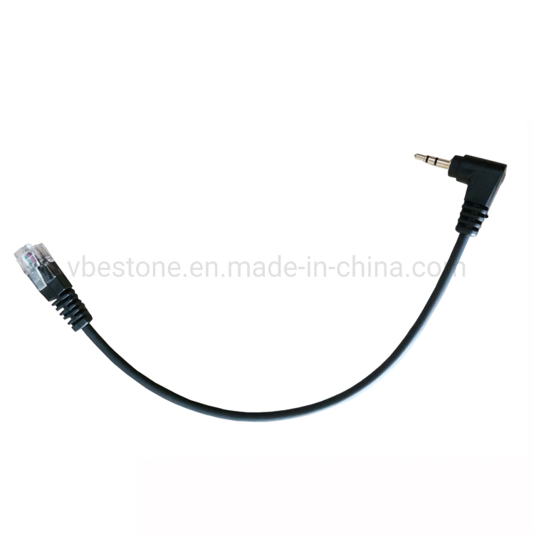 Adaptateur de casque téléphonique Rj9 Rj 11 Crystal vers double convertisseur d'écouteurs d'ordinateur auxiliaire 3,5 mm.