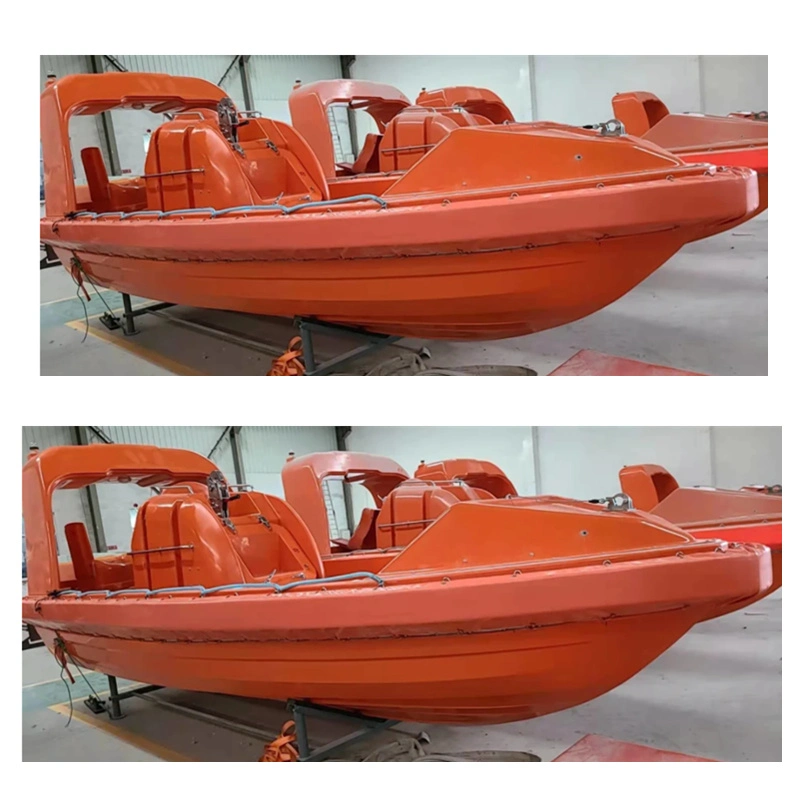 Fiber Glass Boat 15 Persons Outboard Motor or Diesel Engine 6 Persons Fast Rescue Boat