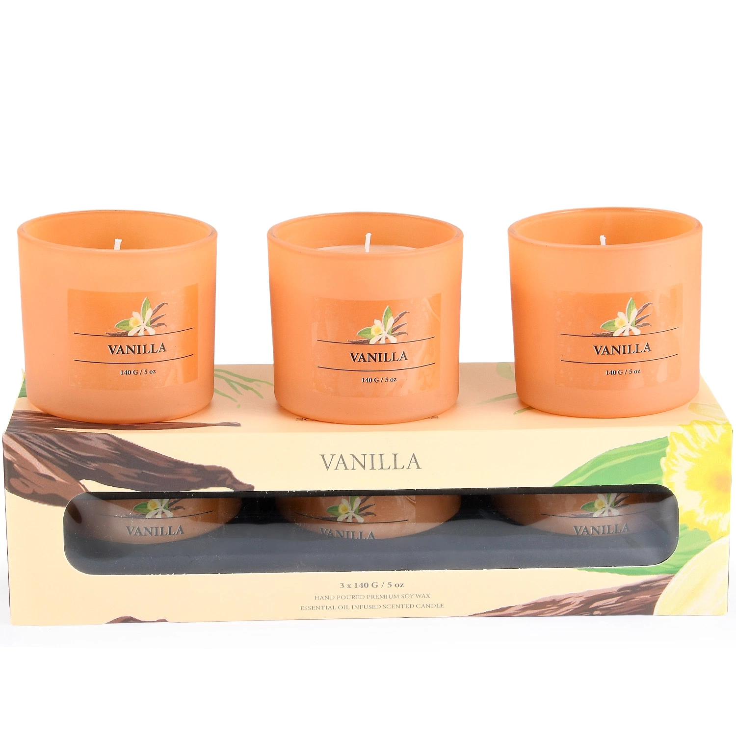 Hot sale Nouvelle Aromatherapy parfumé verre luxe pot bougies pour Décoration