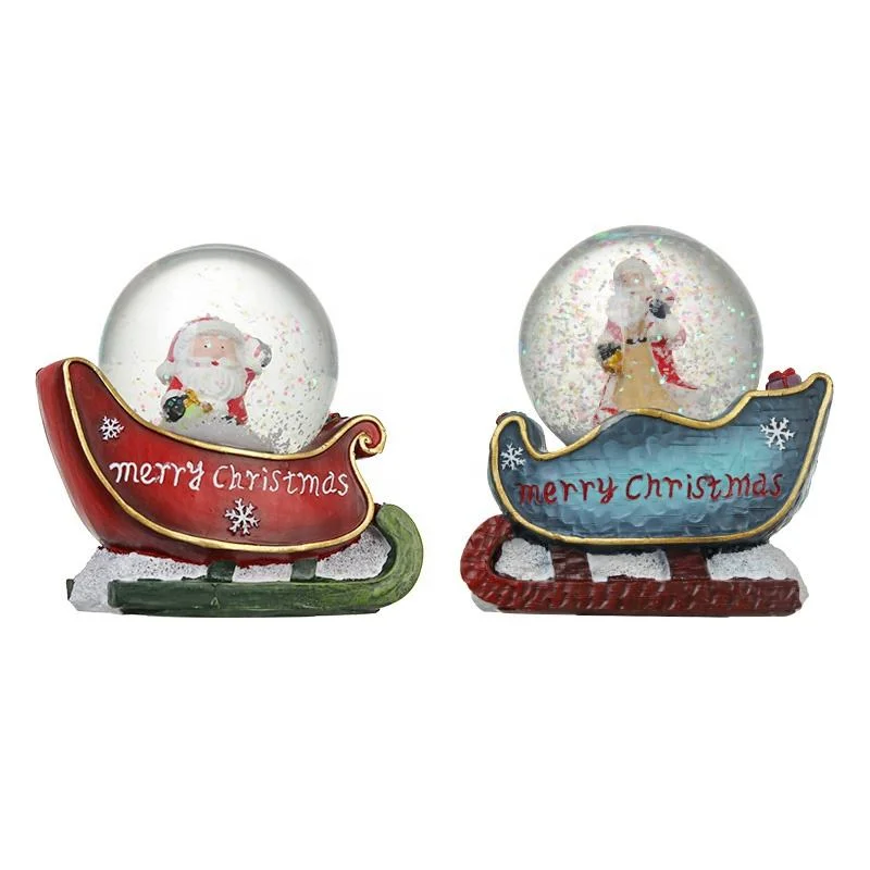 Novo Design Custom Snow Globe resina Crafts Natal Snow Globe Decoração