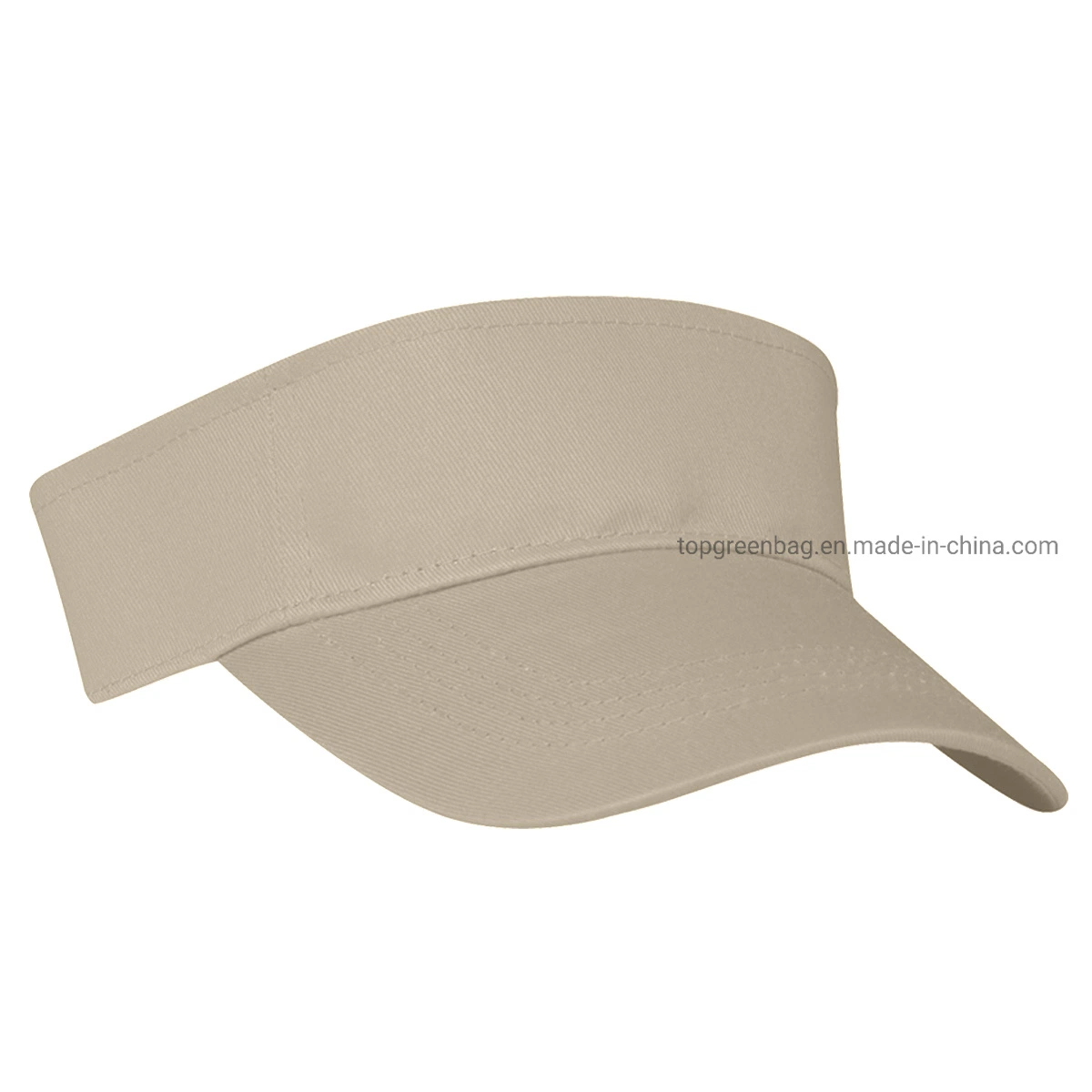 100% gebürstete Baumwolle Twill Cap Sonnenschutzkappe mit verstellbarem Haken und Schleife Verschluss Golf Visor