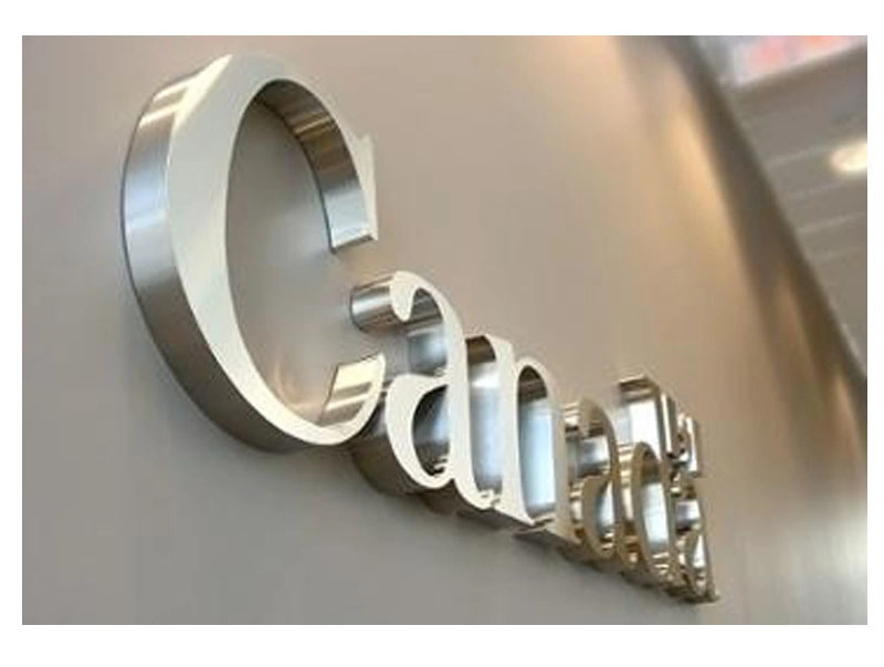 Stainless Steel Signboard LED Display Letter Wall Cladding Advertising Channel Letter Metal Sign