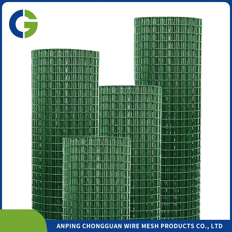 16 10 Gauge 2X2 4X4 Fencing Net Iron Wire Mesh PVC Green Coated Galvanized Welded Wire Mesh Roll Wire Mesh Mesh