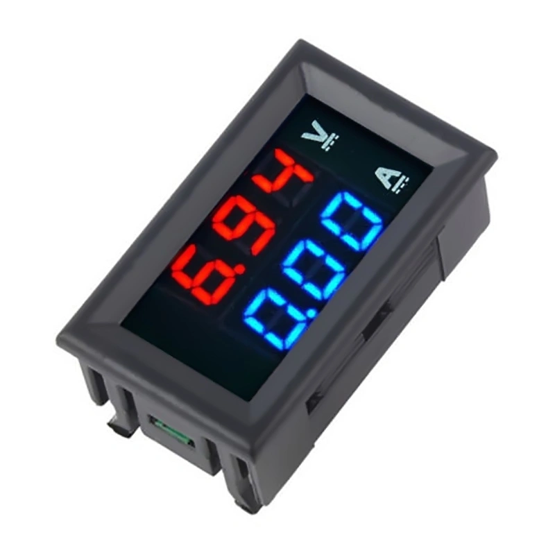 Mini Digital Voltmeter Ammeter DC 100V 10A Panel AMP Volt Voltage Current Meter Tester Detect Tool Blue Red Dual LED Display