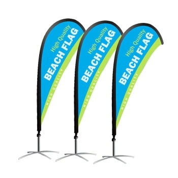 Customized Beach Advertising Digital Polyester Fabric Colorful Display Feather Banner Teardrop Flag