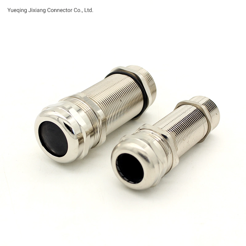 High quality/High cost performance  Nickle Plated Brass Longer Thread Type Waterproof Stainless Steel Cable Gland Metric Series