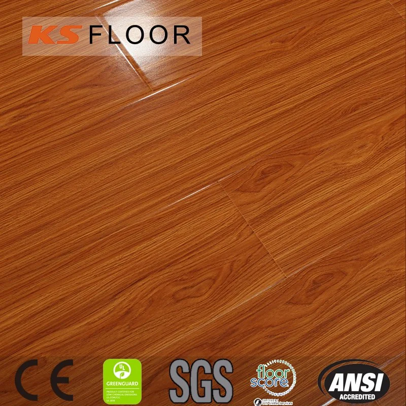 Laminate Floorings 12mm E1 Piano High Gloss U-Groove HDF 802