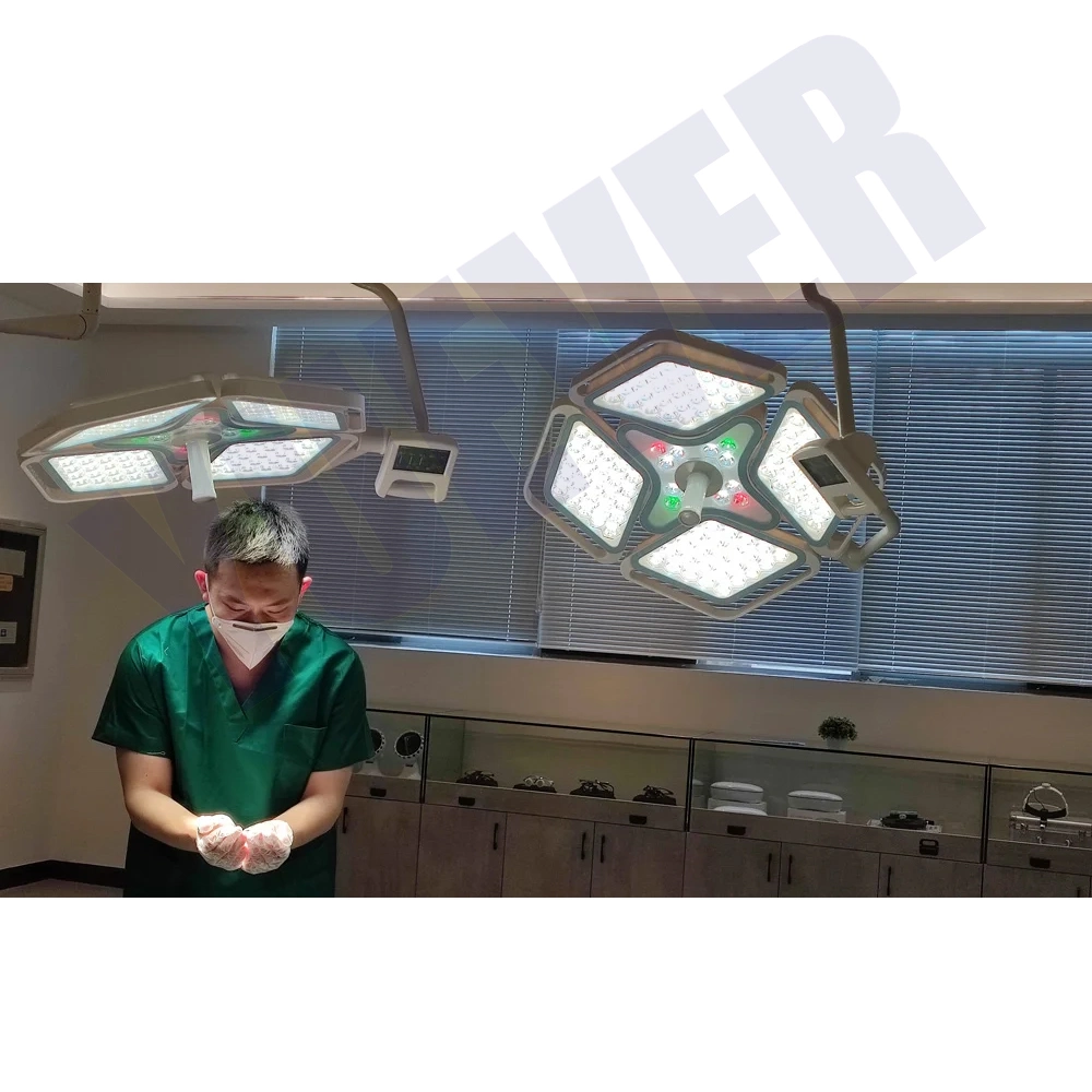 High Illumination 700/500 Shadowless LED Surgical Light Operating Lamp Double Heads LED Operation Lighting