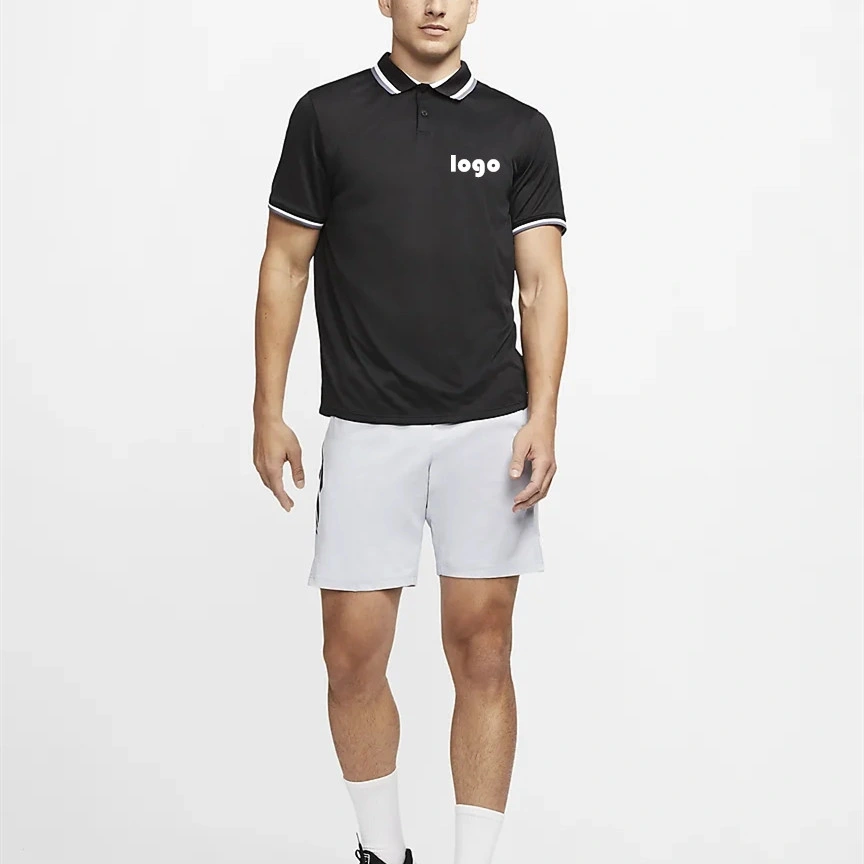 O preto clássico personalizada de fábrica Sport Golf Polo camisas para homens