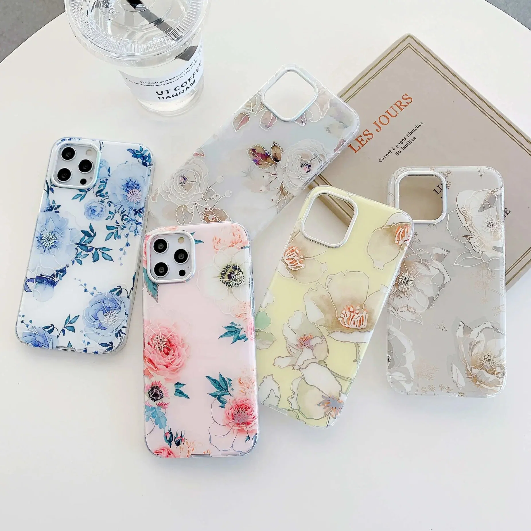 Kreativ gestaltete Handyhülle Blume für iPhone 11 pro XS Max XR Frauen Mode IMD Blumendrucke Telefon Cover Produkt Zubehör Für Mobiltelefone Bereitstellen