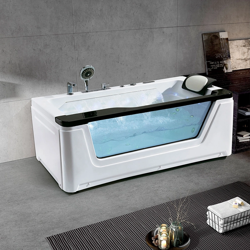 Modern Acrylic Jakuzzi Indoor Bathtub Hydromassage Surfing Whirlpool Waterfall SPA Bathtub for Bathroom