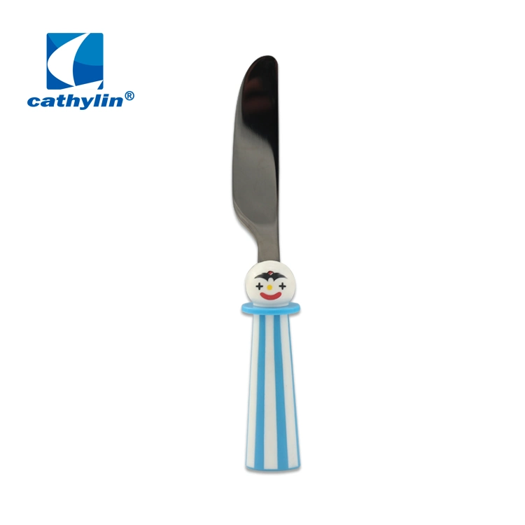 18/10 Stainless Steel Cartoon Pattern Kids Plastic Handle Cutlery