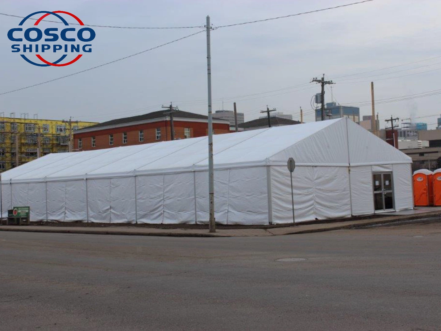 COSCO Industrielager Wasserdichte PVC-Abdeckung Marquee Clear Span Warehouse Zelt