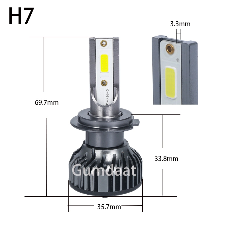 H7 Juego de conversión de bombillas de faros LED reemplazo de halógenos 25W para Faro del coche