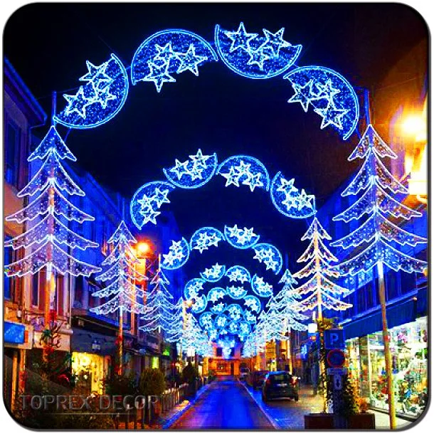 Toprex Decor Unique Outdoor Christmas Decorations Arch Mirror LED Light Shower Point